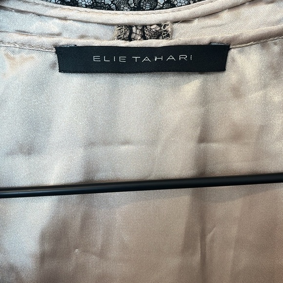 Elie Tahari Black Overlay Lace Dress NWT Size 14 - Picture 3 of 9